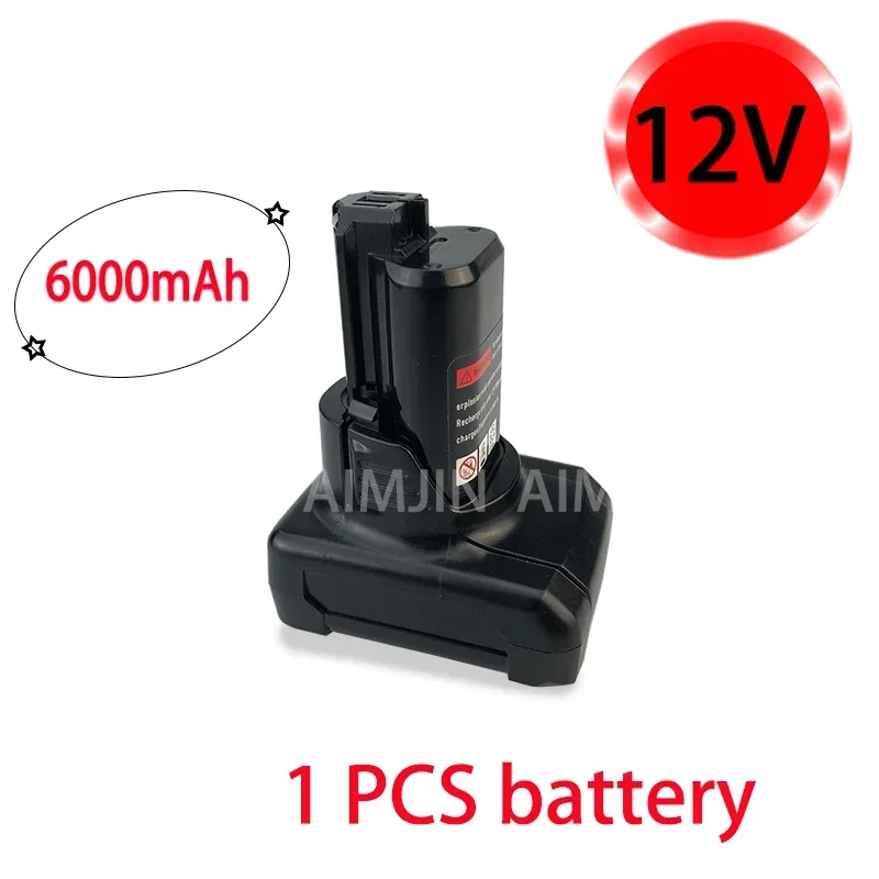 AIMJIN 12V 6Ah Li-ion BAT420 BAT411 Replacement Battery for Bosch BAT411 BAT412 BAT413 BAT414 10.8V Battery Cordless Power Tool