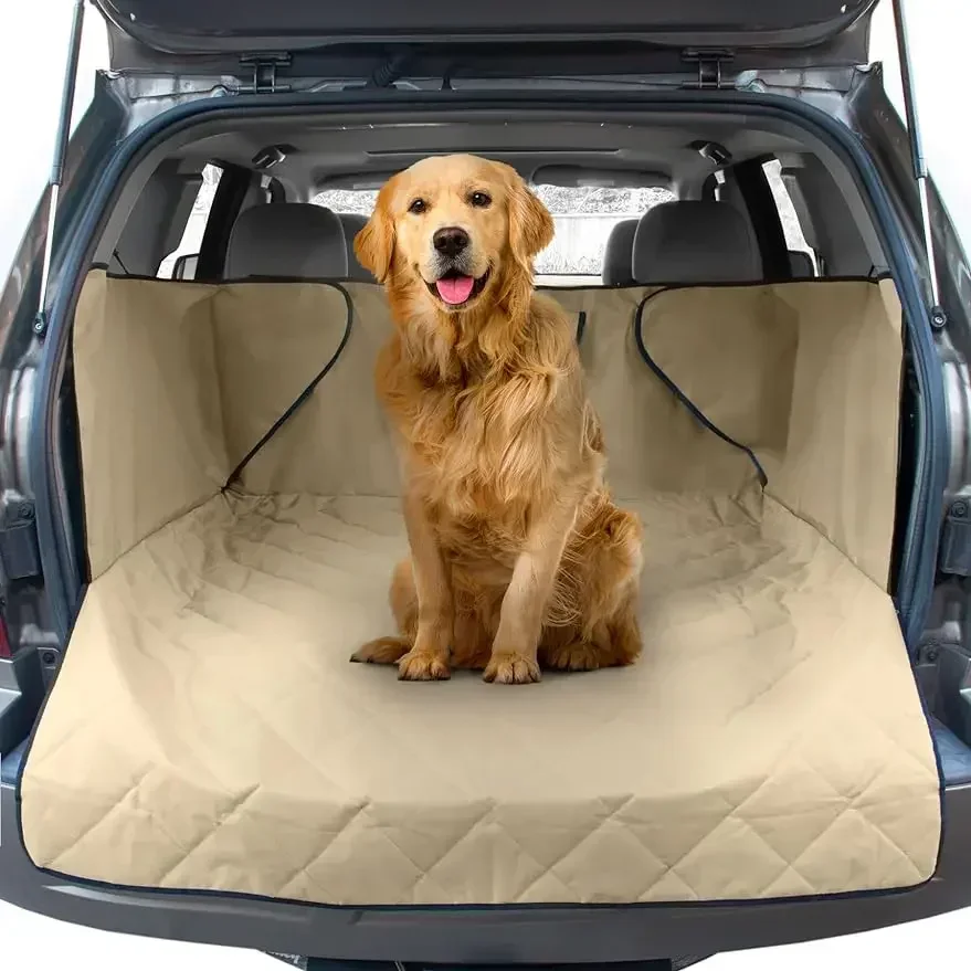 FrontPet Cargo Cover for Dogs, Water Resistant Pet Liner Dog Seat Mat for SUVs Sedans Vans with Bumper Flap Protector