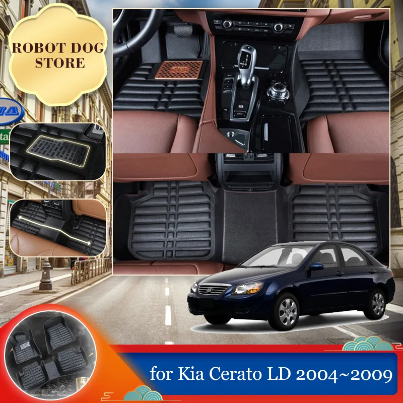 

Автомобильный кожаный напольный коврик для Kia Cerato LD Sephia 2004 ~ 2009 2005 2006 2007 2008 футов внутренняя подкладка водонепроницаемый поднос коврик под ковер пользовательские аксессуары для ковров