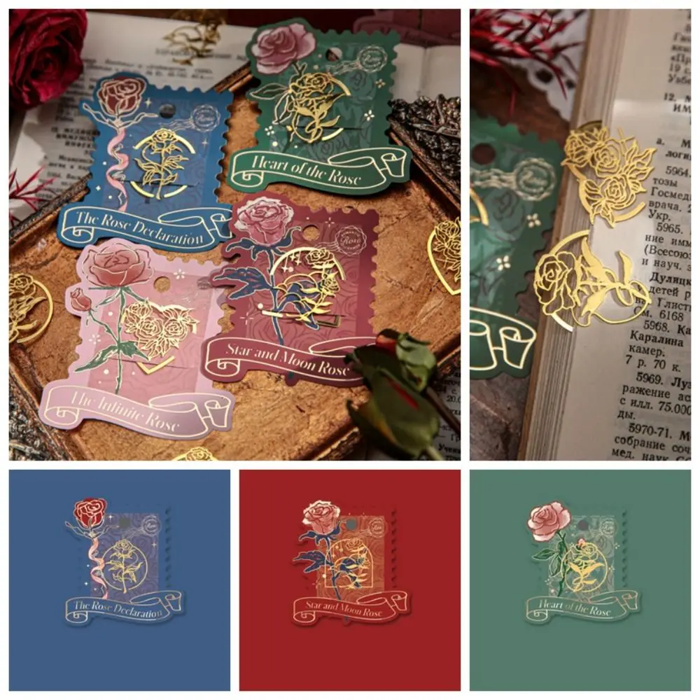 Creative Hand Account Metal Hollow Rose Bookmarks Scrapbooking Good-looking Reading Book Mark Reading Clip Office