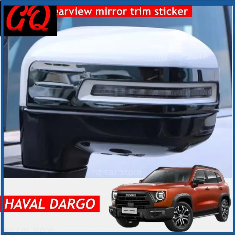 

for HAVAL DARGO 2025 2024 2023 2022 2021 Rearview Mirror Sticker Trim Deco Protector Stainless Steel Accessories