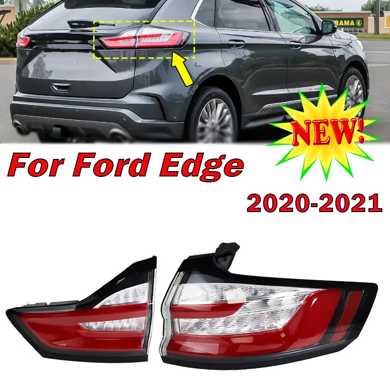 Auto Exterior Accessories For Ford Edge 2020 2021 Rear LED Tail Light Warning Brake Signal Lamp Car Light Assembly Brand New