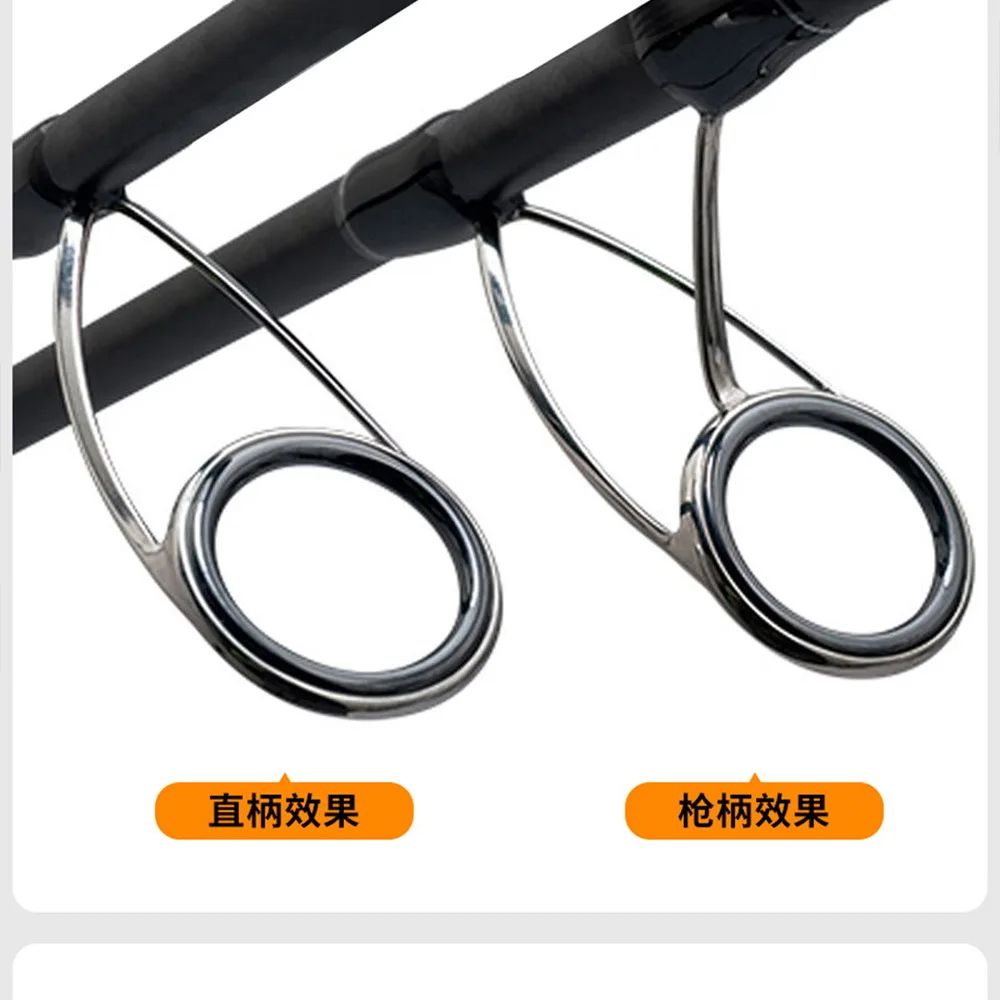 Angelruten-Führungsringe Spinning Casting Schnurführungsringe Keramik-Schlaufen Angelzubehör Set 5 Stück SALE – Detail 17