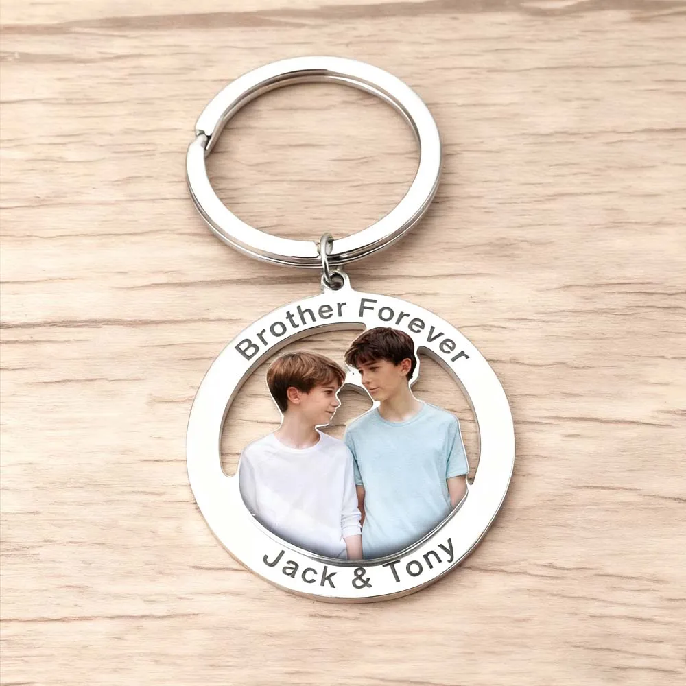 الأسرة زوجين الكلب الحيوانات الأليفة طباعة الطلب صور المفاتيح شخصية مخصصة هدية الكريسماس للنساء الرجال الأم الأب الصلب حلقة رئيسية #6