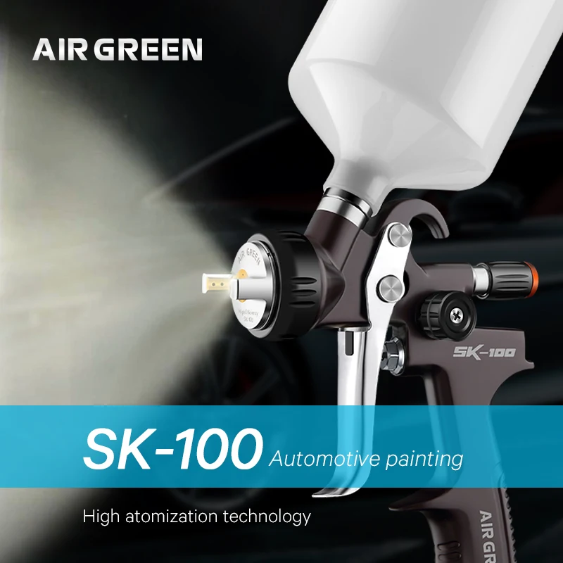 High Atomization SK100 Spray Gun For Car Painting Gun 1.3mm Nozzle Paint Gun Water Based Air Paint Sprayer Gun Airbrush 600ml