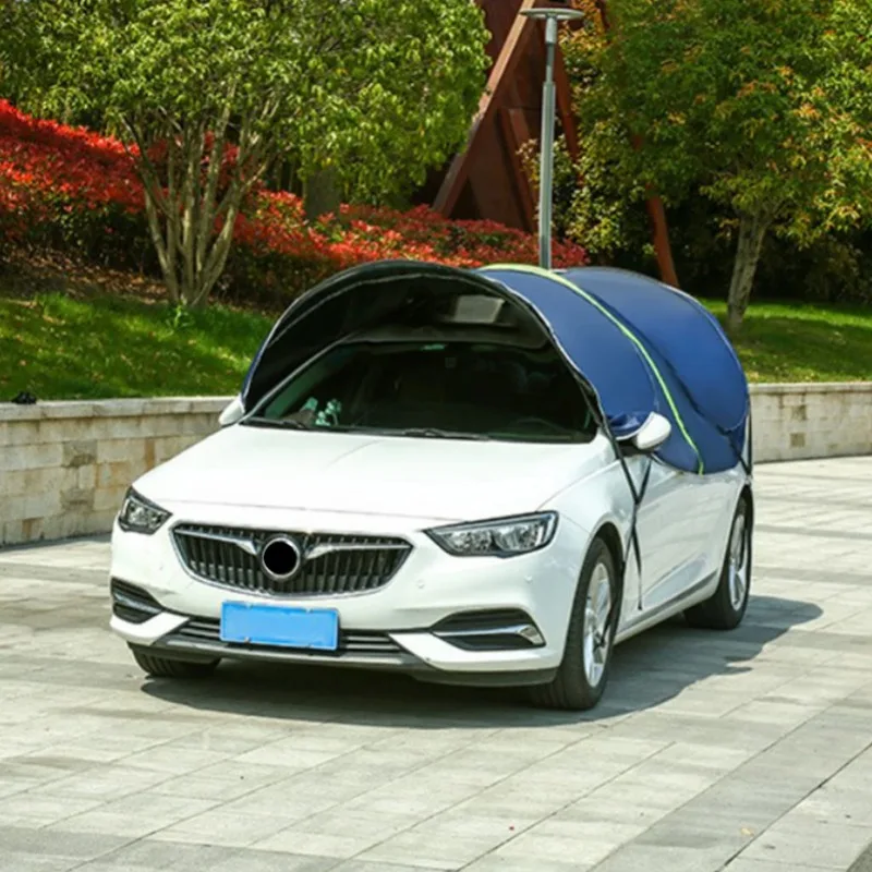 Car Roof Awning Outdoor Summer Insulated Carport Tarpaulin Convenient Folding Car Protection UV Sun Protection Car Awning