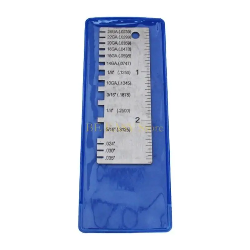 

E28F Portable Metal Gauge Stainless Steel Welding Gage Inspection Tool Wire Gauge Cable Sheet Gage Standard Thickness Gauge