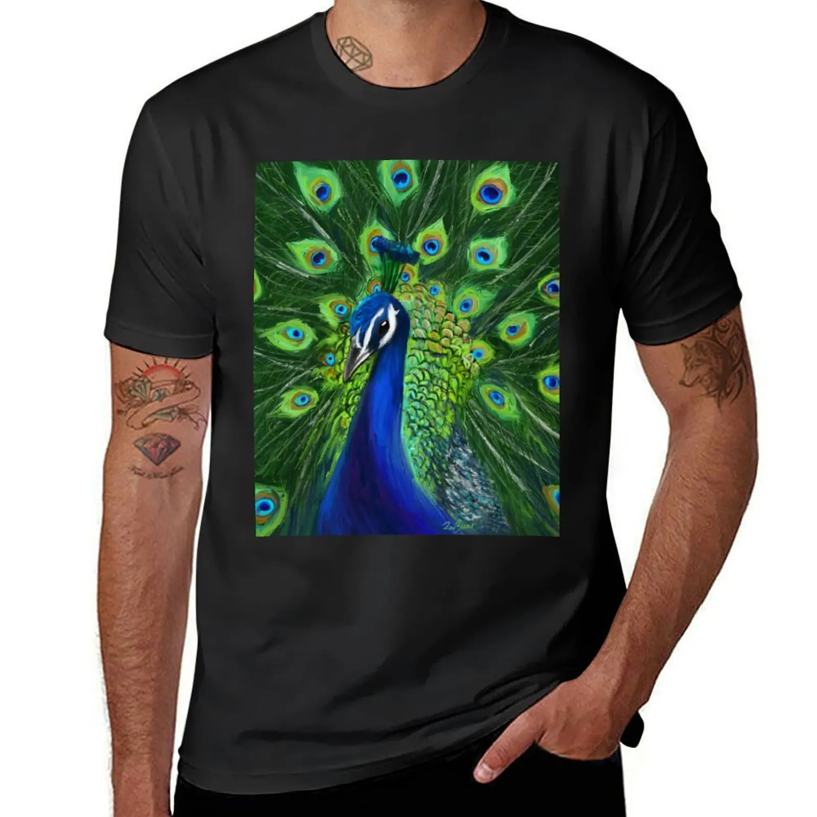 

Peacock T-Shirt vintage tops heavyweight t shirts for men