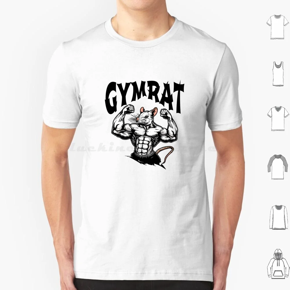 Gymrat Rat Muscles T Shirt Big Size 100% Cotton Gymrat Gym Rat Animal Fitness Sports Weight Training Muscle Muscles Muscular