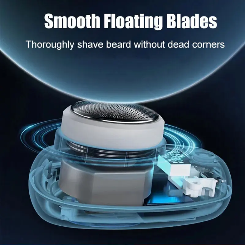 Mini navalha elétrica dos homens, USB recarregável, compacto, portátil, impermeável, viagens, doméstico