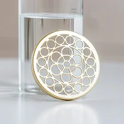 Vase Holder Ornaments Vases Flower Structure Test Tube Round Golden Plastic Metal Grid Pattern Home Party Wedding Decoration
