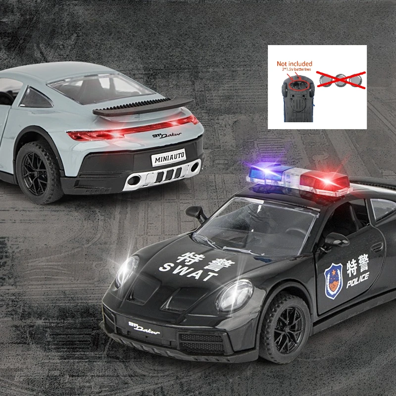 

New Mini 1:32 911 Model Boy Opens Door Toy Car Collection Ornament Gifts for Kids