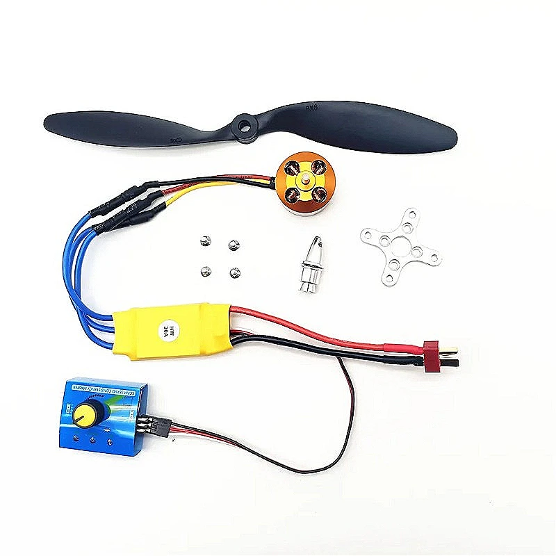 Brushless Motor A2212 1400KV 2450KV with 30A 40A ESC for RC Fixed Wing Helicopter 6040 8060 Propeller Compatible with SU27 DIY F