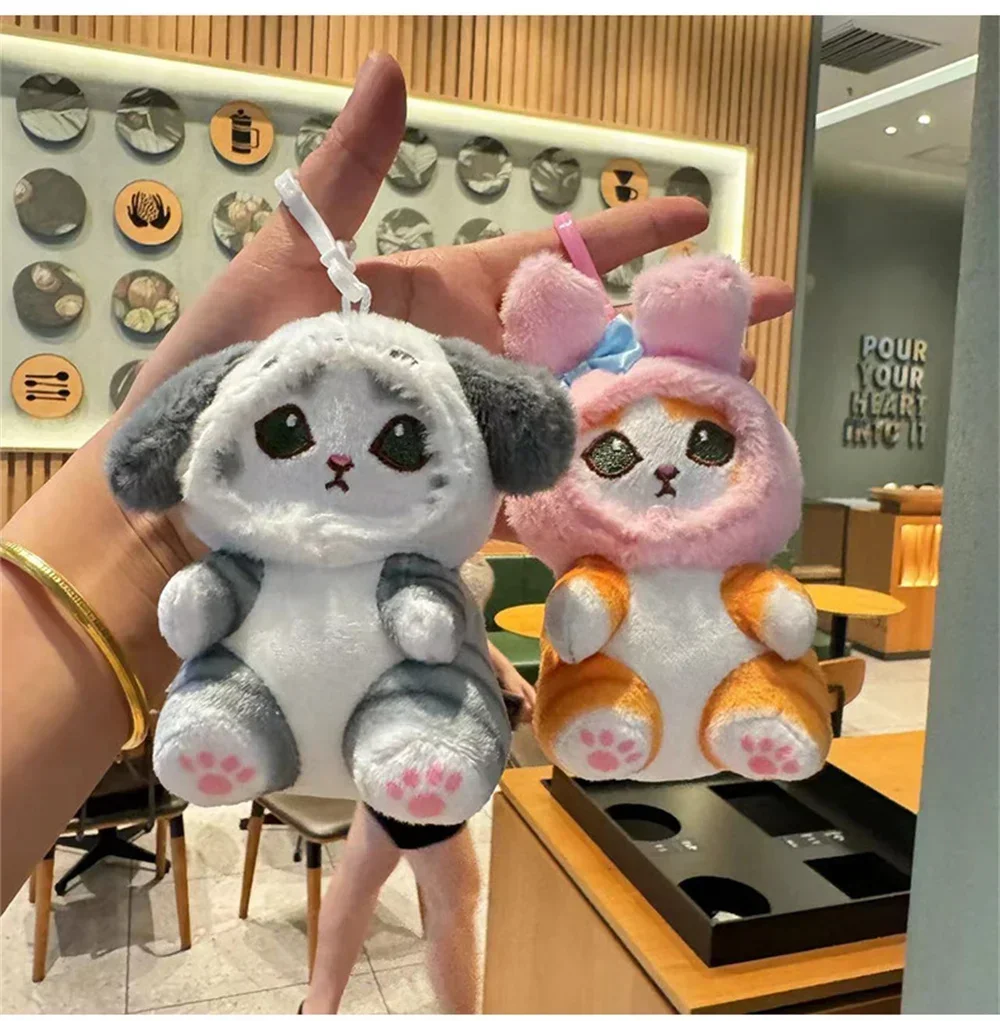 

@@@2025** Japanese Cute Cartoon Drag Sanrio With Cute Cat Doll Plush Toy Bag Hanging Girl Heart Gift！！