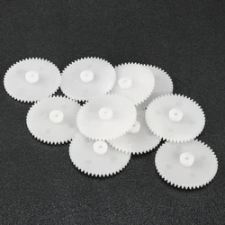 10Pcs 502A Plastic Gear Accessories with 50 Teeth 0.5 Modulus Reduction Gear Plastic Worm Gears for RC Car Robot Motor Parts