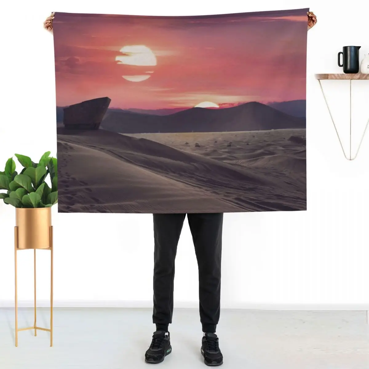 Desert Planet Throw Blanket Fluffy Cozy Throw Blanket for Home Decor