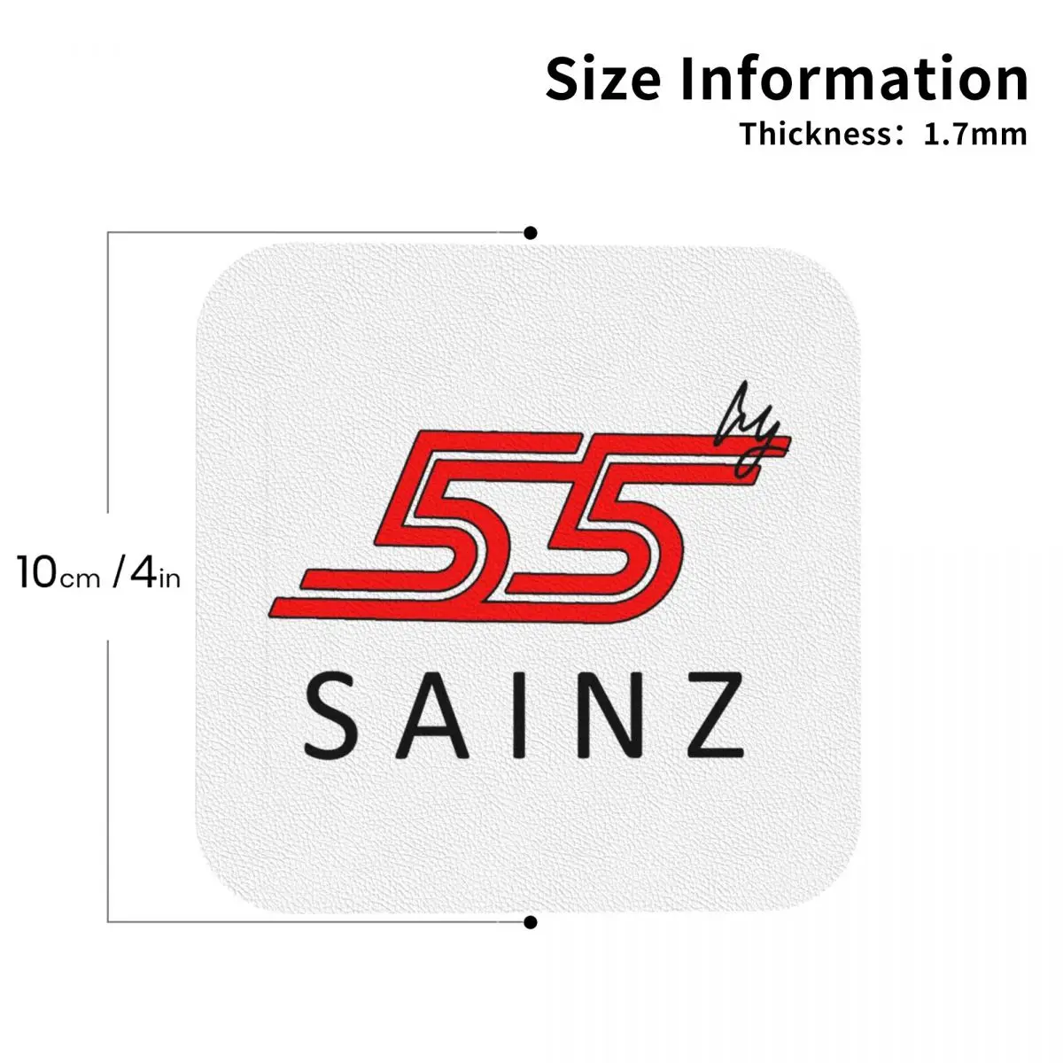 Carlos Sainz Jr F1 Signature Graphic - Dark Coasters Kitchen Placemats  Insulation Cup Coffee Mats Tableware Pads Set of 4