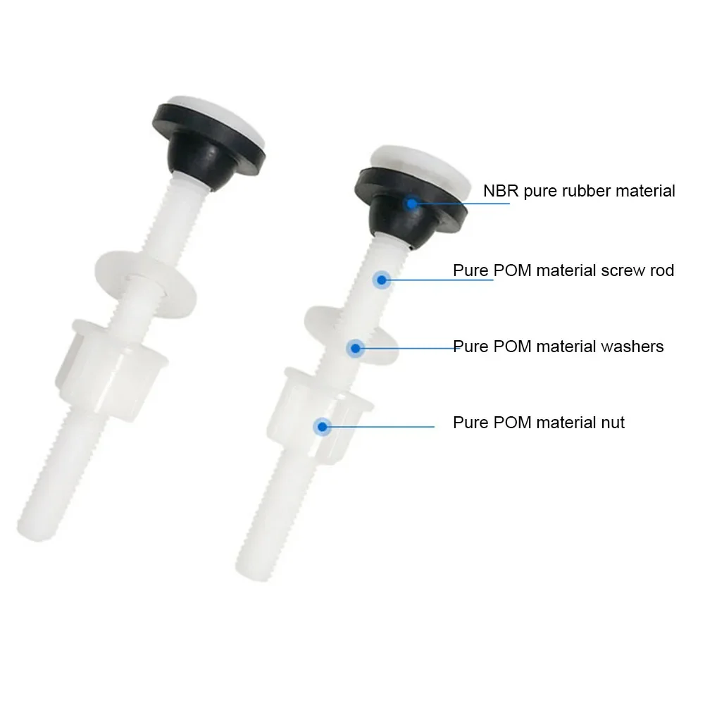 Rubber Pad Set Water Tank Screws Bathroom Toilet Plastic And Rubber Toilet Fixing Screw Fits Almost Any Toilet