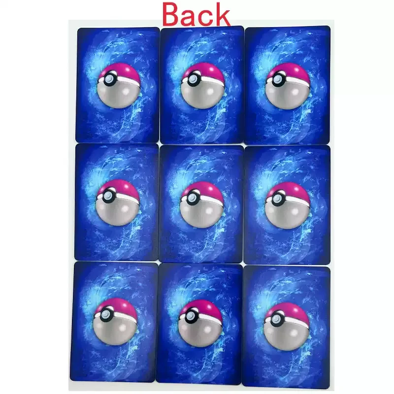 9Pcs Set PTCG Pokemon Original Nessa Gauze Oblique Flash DIY Collectible Card Child Gift