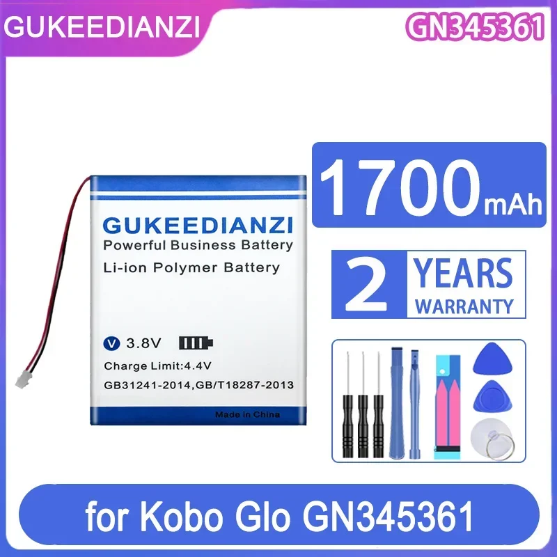 For Kobo Glo Electric Book DR-KB2, GN345361(For Kobo Glo), 1700mAh E-Book Reader Battery