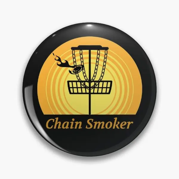 Chain Smoker Disc Golf  Soft Button Pin Gift Decor Fashion Jewelry Lover Brooch Collar Cartoon Badge Creative Women Metal Cute