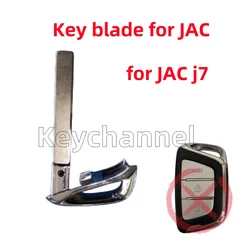 Keychannel-llave de coche de 1 piezas, hoja de llave de emergencia en blanco, control remoto inteligente sin llave, hoja de inserción Fob para JAC J7 T8 S4 S7, llave de puerta de repuesto