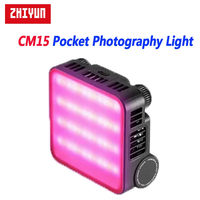 ZHIYUN CINEPEER CM15 15W RGB Pocket Photography Light 2500K-10000K  2600mAh Portable Fill-in Light