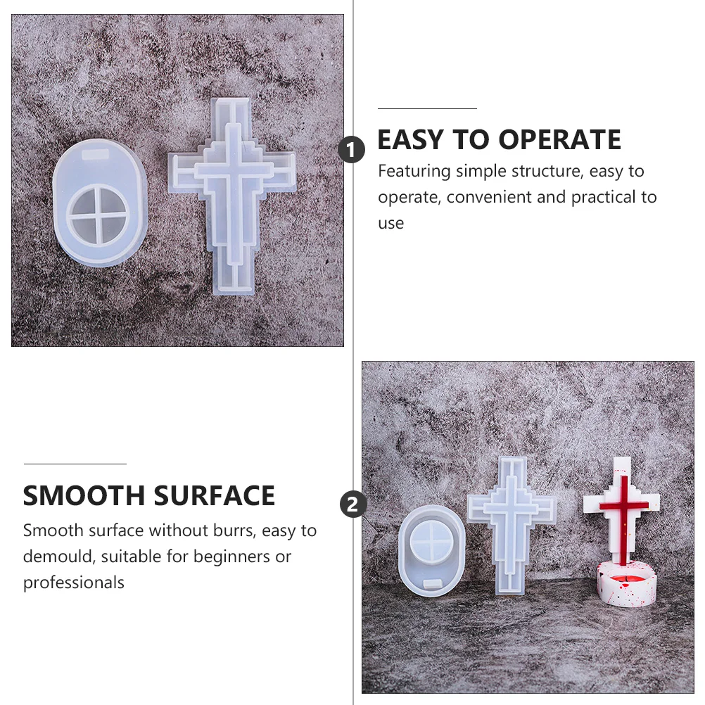 

1 Set Silicone Candlestick Diy Holder Manual Stand Mold Creative Resin Crafts Mold Non-Stick Lightweight Easy