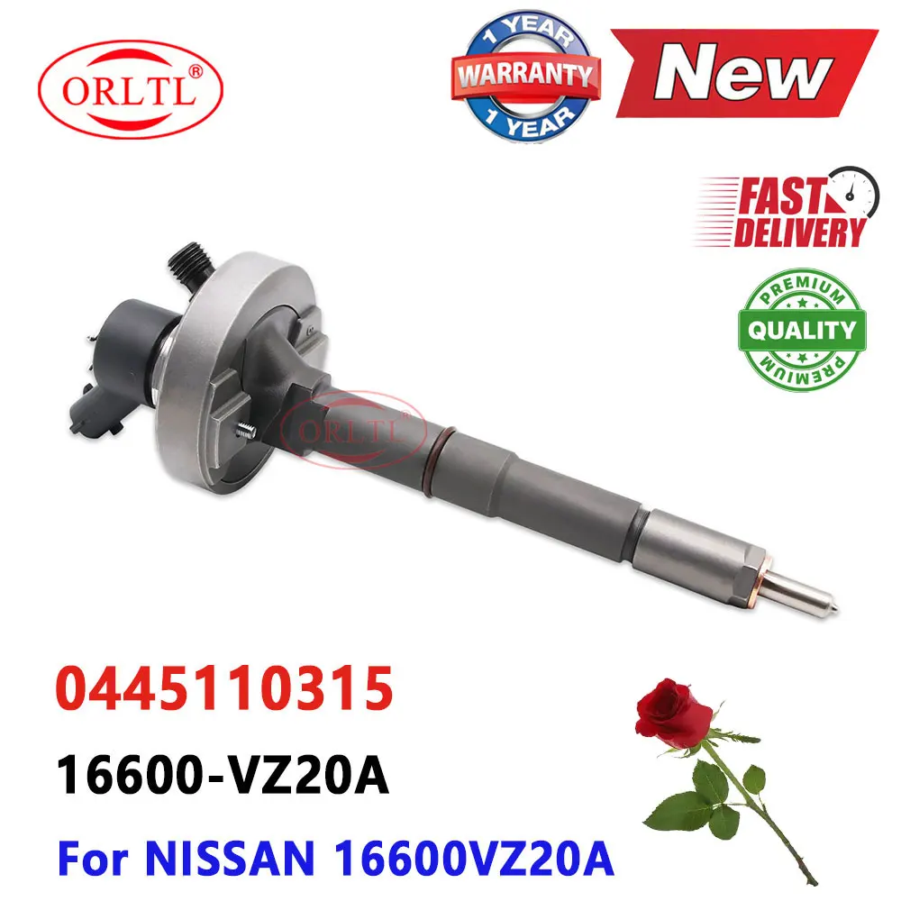

0445110315 New Fuel Nozzle16600-VZ20A 16600VZ20B Diesel Injector 0986435198 0445 110 315 For Nissan 16600 VZ20A 1077500650