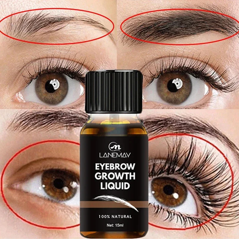 Fast Eyebrow Growth Serum 7 Days Natural Eyelash Enhancer Longer Fuller Thicker Curling Lash Treatment Eye Care Products Makeup