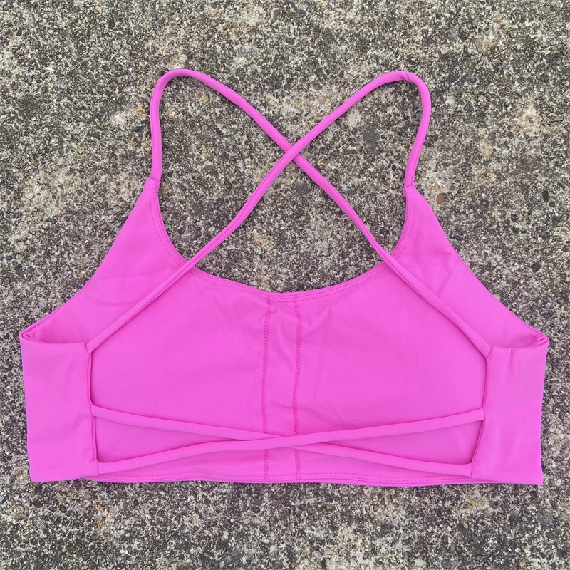 Frauen Sport-Bh Sexy Kreuz Straps Zurück Fitness Bralette High Impact Gym Yoga Workout Crop Top Weste Push-Up Lauf Unterwäsche