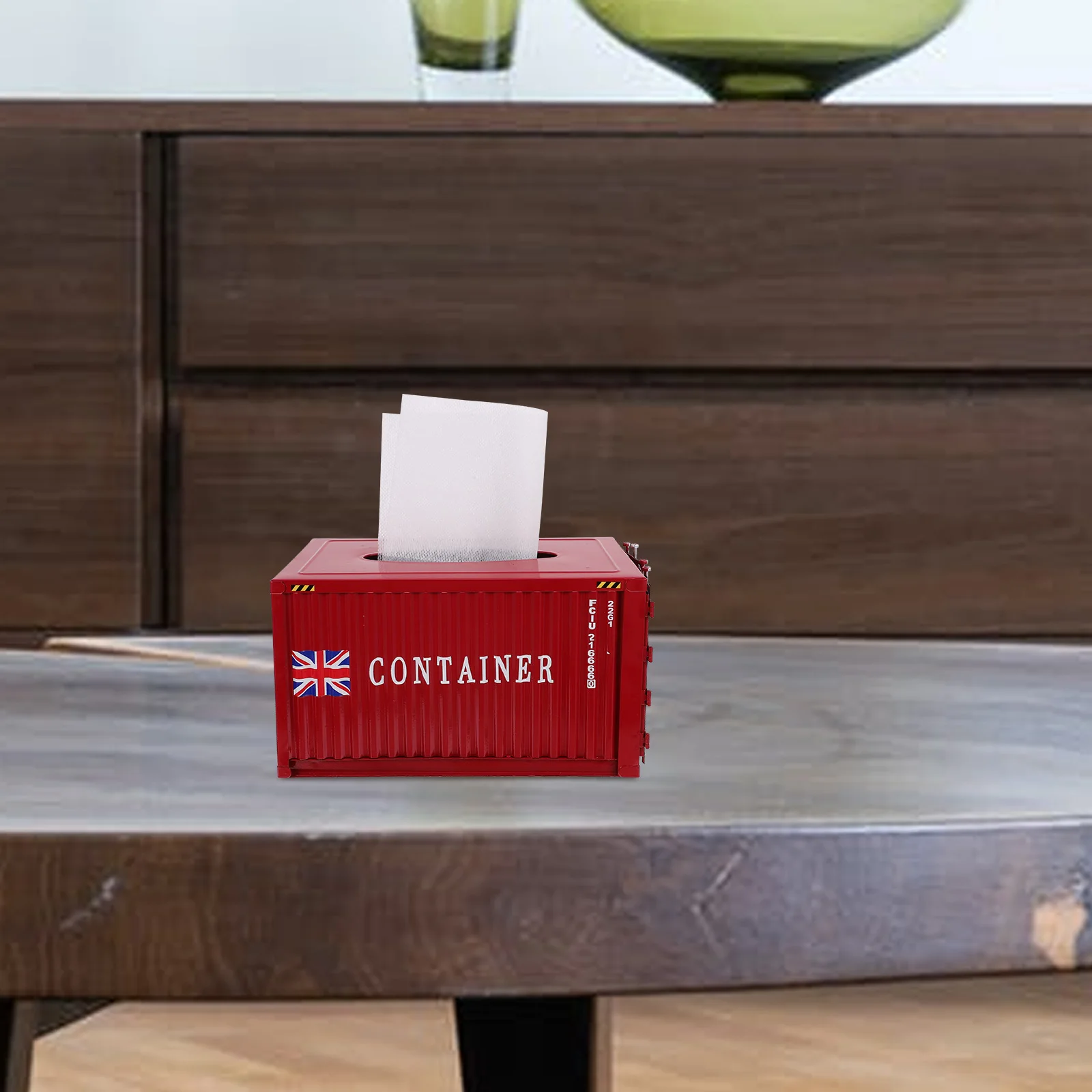 

Industrial Style Box Metal Storage Container Paper Tissue Holder Towel Holder Home Office Use Modern Decor