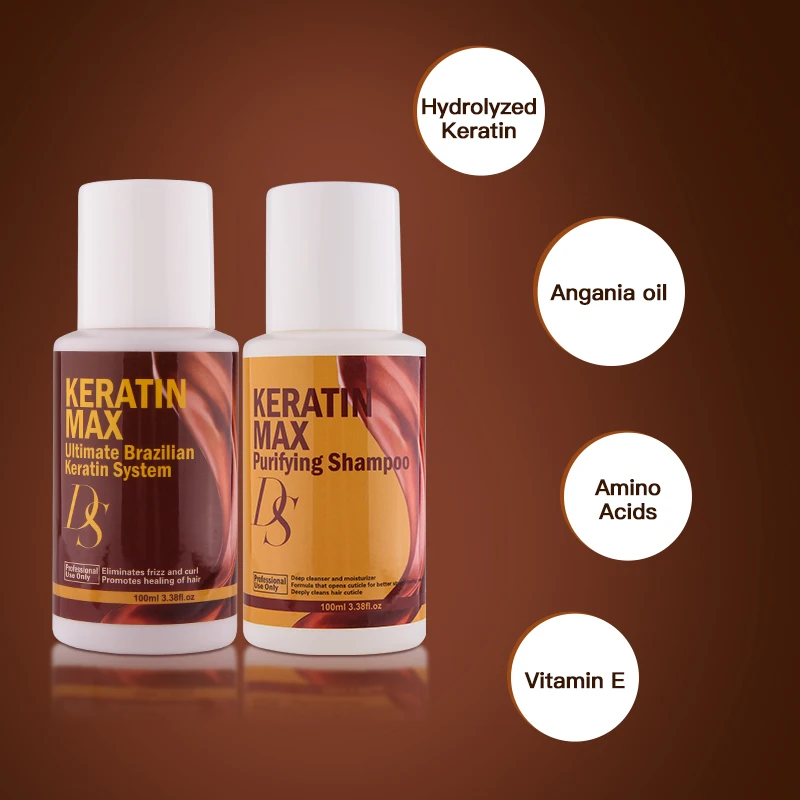 Chocolates  Brazilian Keratin 100ml Treatment 4 Formaldehyde Straightening Resistant Hair+Purifying Shampoo Free Gift