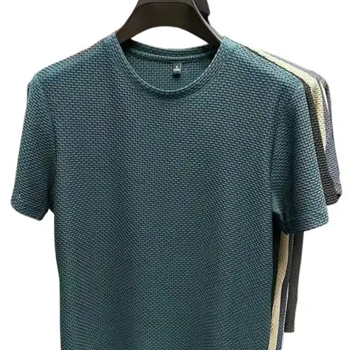 

Мужская футболка из ледяного шелка ort Sve круглая Ne Cool Feeling Qui Dry Summer Faion Trend Bamboo Node Me Top Youth 2)