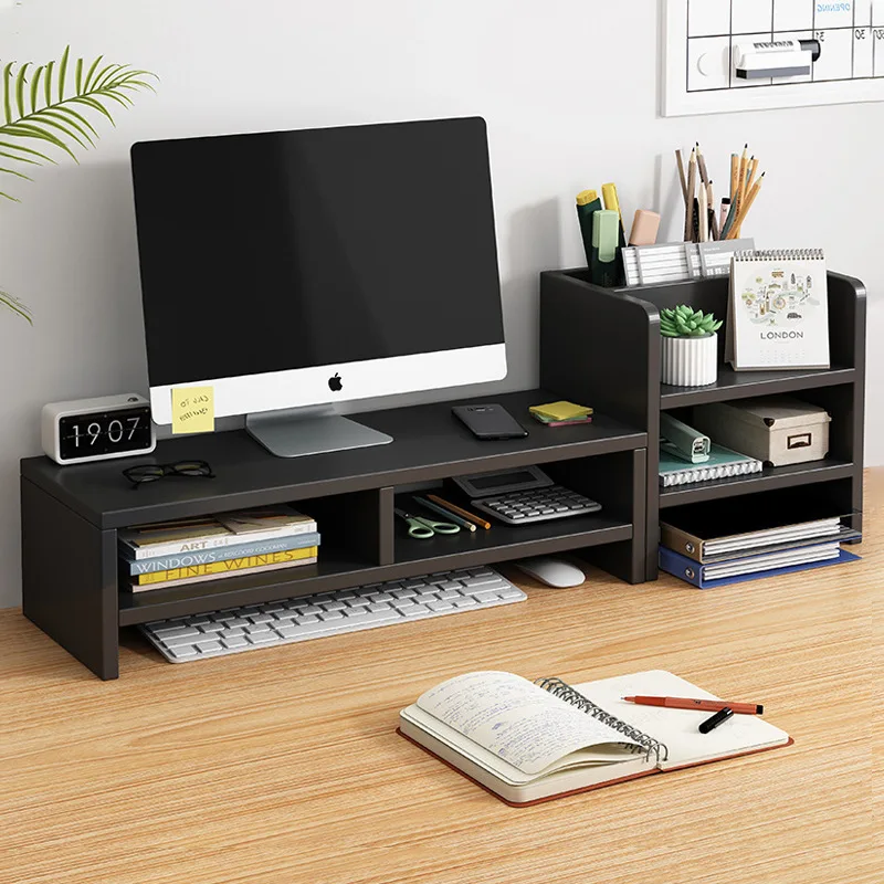 Desktop Computer Monitor Riser Stand Office Desk Organizer Storage Solution for Laptops And Desktop Computers