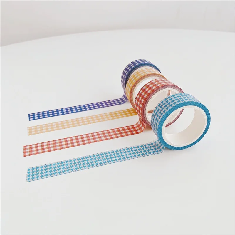 

5m Roll Cute Plaid Washi Tape Ins Aesthetic Decorative Adhesive Tape for Scrapbooking Journaling DIY Project