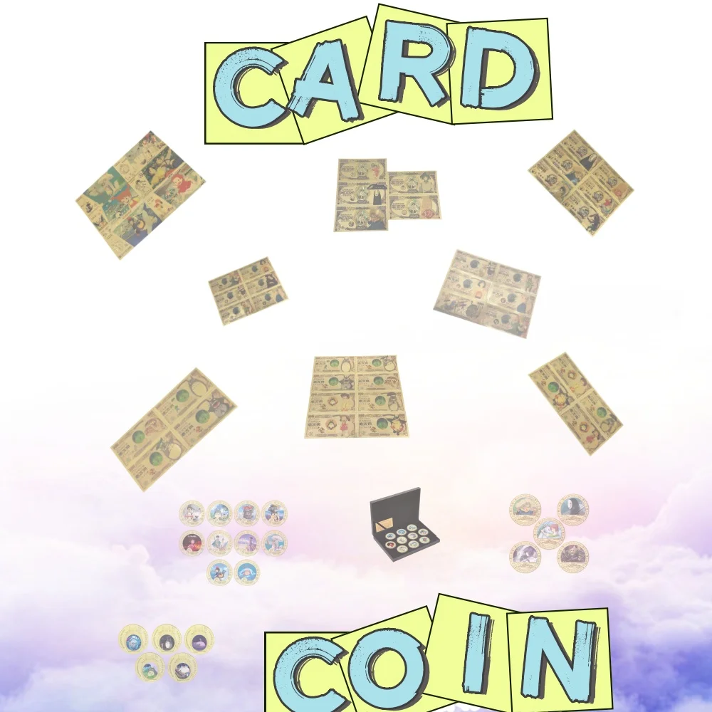 

Multiple styles available Japan Classic Anime Gold Banknotes Coins Set Classic Collection Gold Card Fans Gift Childhood Memories