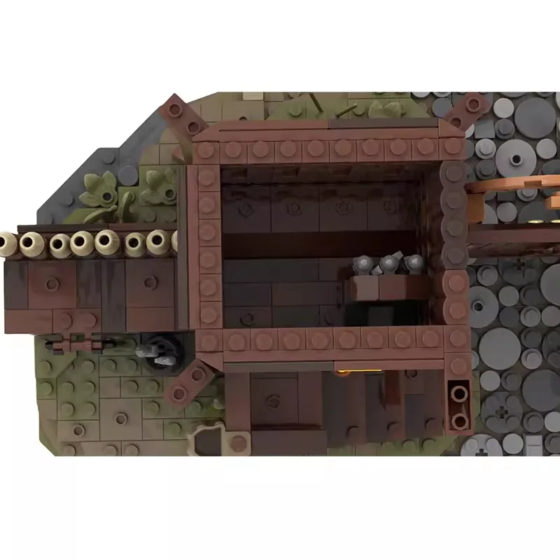 Bloques de construcción Moive Series Rohan Gate MOC- 139386   Anillo Idoras puerta Retro puerta Medieval montaje modelo rompecabezas juguete regalo de cumpleaños