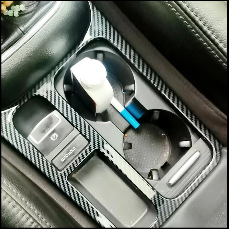 

Car Styling For VW Tiguan Gear Shift Panel Decoration Cover Trim Strips Water Cup Holder Auto Parts Accessories for Car Styling