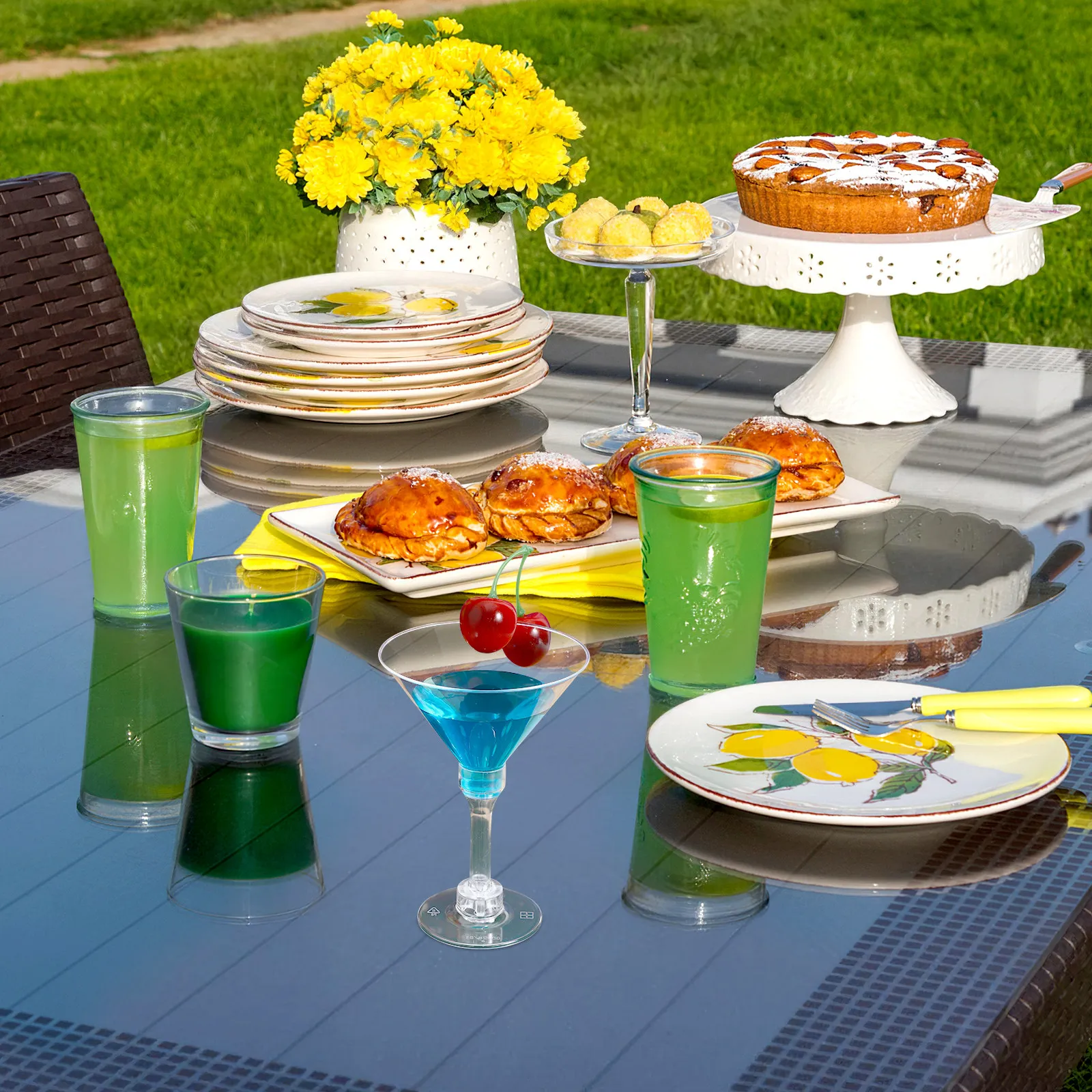 

Набор из 20 прозрачных пластиковых стаканов для коктейлей и напитков, для вечеринок, для вина