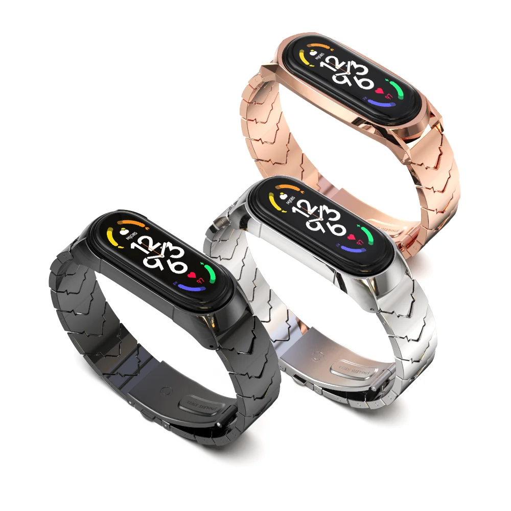 Metal Strap for Xiaomi Mi Band 9 8 7 6 5 4 Stainless Bracelet on Mi Band 8 Correa Miband 6 Xiomi Bend Wristband Accessories NFC