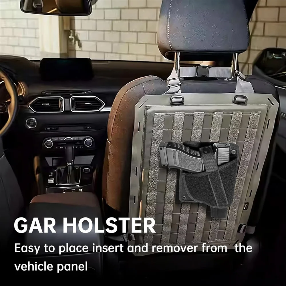 Concealed Carry Gun Holster Left Right Hand Belt Waist Bag with Board Car Bedside Table Chair Hidden Pistol Handgun Holder
