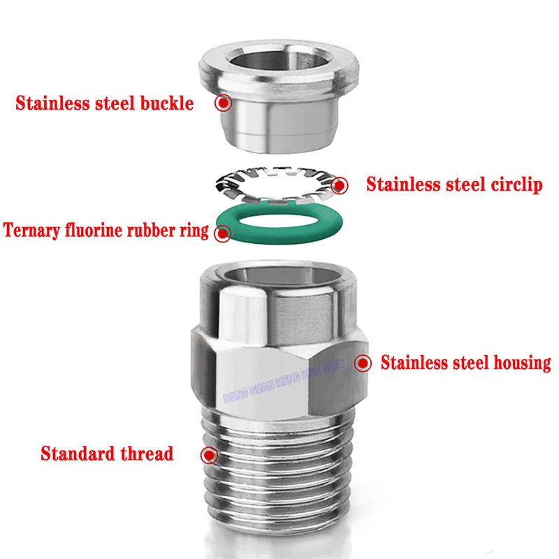 304 Stainless Steel Pneumatic Quick Connector Straight PC8-02 M5 1/8 1/4 3/8 1/2 BSPT External Thread Air Hose 4 6 8 10 12mm