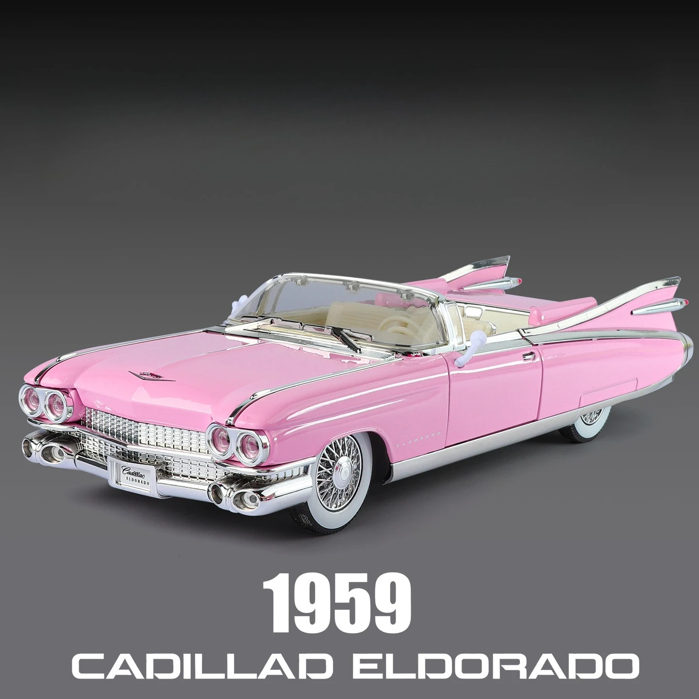 

1:24 1959 Cadillac ELDORADO Big Rocket Alloy Model Car Diecasts Metal Model Simulation Sound Light Collection Boys Toy Gifts