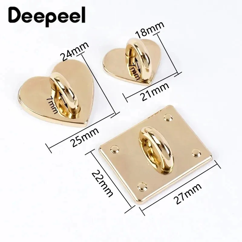 4/10Pcs Deepeel Metal Heart Bag Side Clip Buckles Handbag Strap Chain Hanger Connect Hook Clasp DIY Hardware Bags Accessories