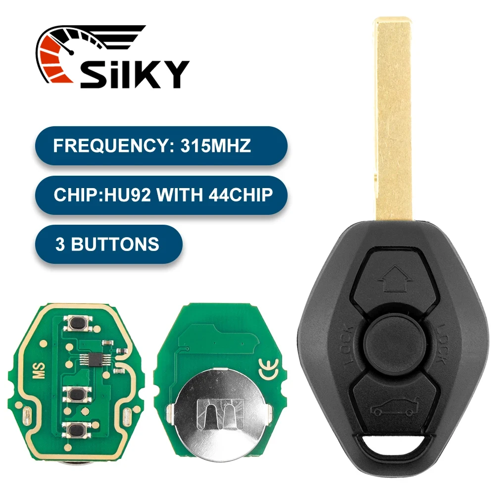 

SilKY EWS Sytem For BMW E38 E39 E46 X3 X5 Z3 Z4 1/3/5/7 Series 315/433MHz ID44 Chip Keyless Entry Transmitter Car Remote Key