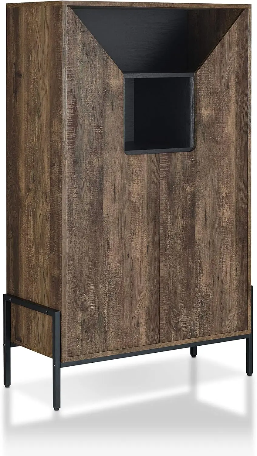 

Шкаф для обуви в рустикальном стиле Charles с 4 закрытыми полками, 3 кубиками для хранения и 3 регулируемыми панелями, очень большой, из восстановленного дуба