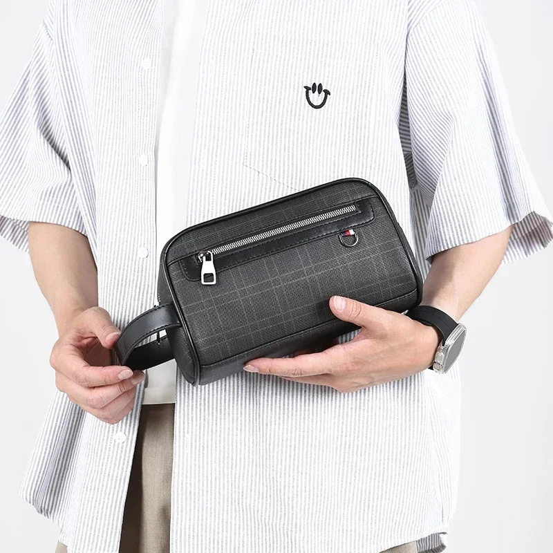 Luxury Mens Clutch Bag Large Capacity Multi Slot Storage Handbag Business Commute Travel Casual Bolsos Para Hombre Sacoche Homme