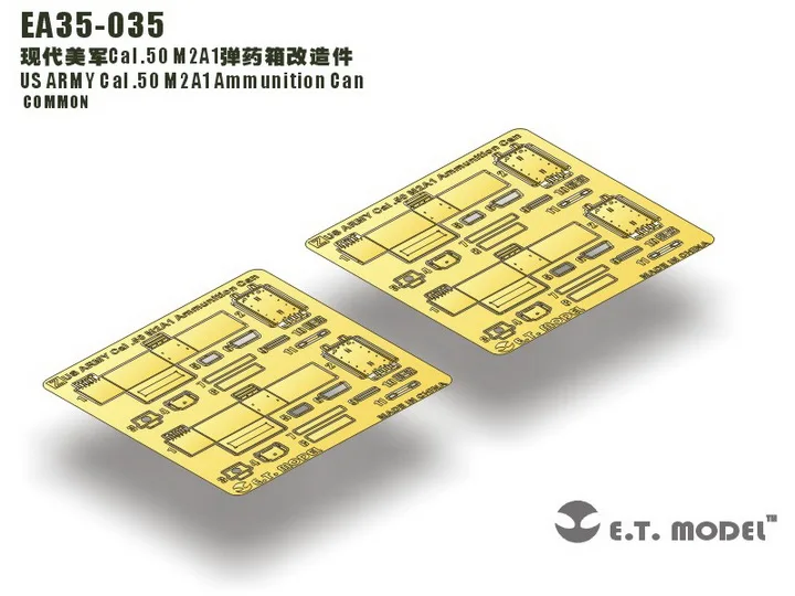 

Боеприпасы ET Model 1/35 EA35-035 US ARMY Cal .50 M2A1 могут подробно описать обычную часть