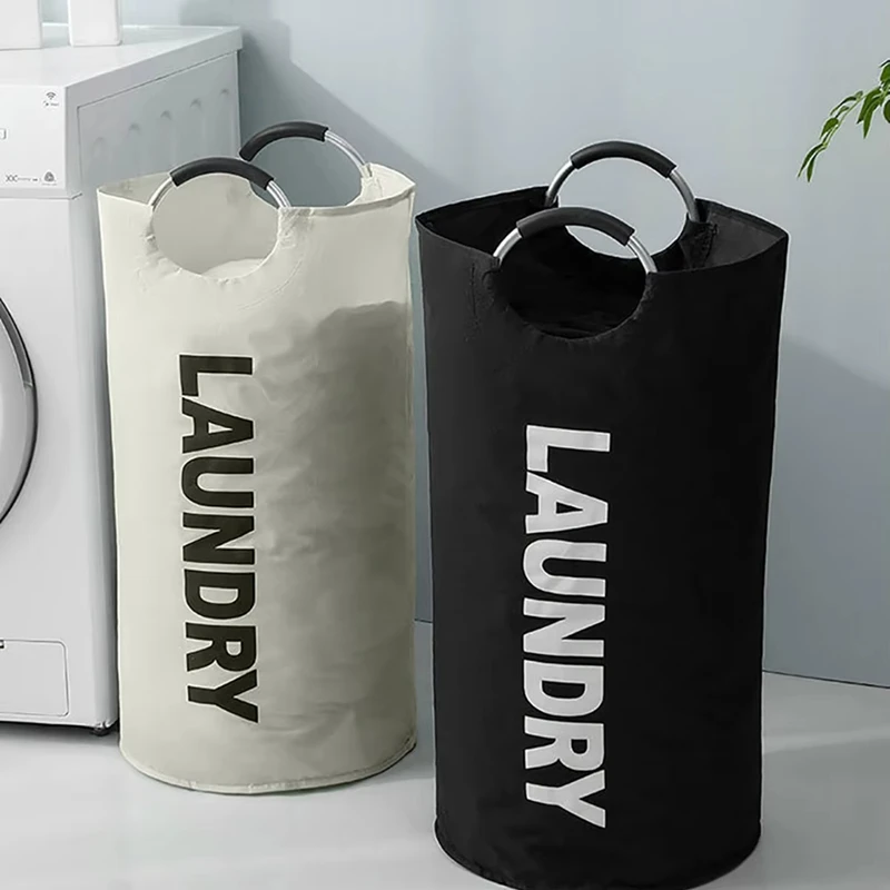 Panier à linge imperméable, sac de recyclage pour bouteilles de boissons, sac de rangement pliable en tissu Oxford, rangement multifonctionnel pour la salle de bain